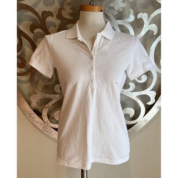 Eddie Bauer Polo Shirt Short Sleeve WHITE Performance XS Ladies UPF30 NEW NWT - Picture 1 of 4